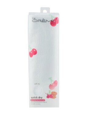 The Crème Shop Microfiber Hair Towel Wrap Cherry Quick Dry Twist Loop